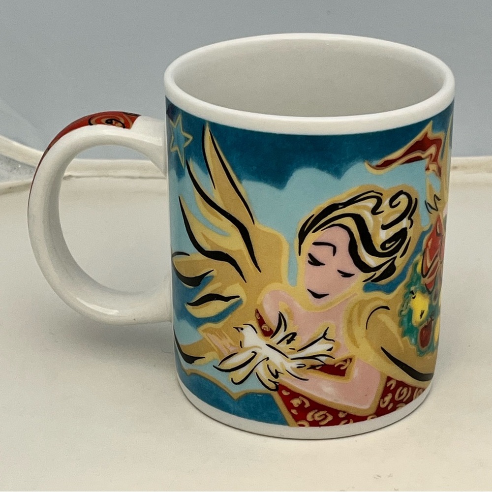 Starbucks Home For The Holidays Mary Graves Angel Peace Joy Ceramic Mug